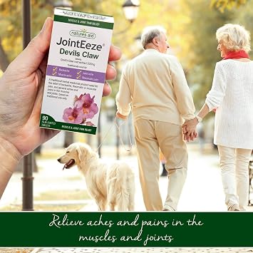 Natures Aid JointEeze Devils Claw 300mg – 90 Tablets | High Strength Herbal Tablets, Supports Joint Health & Mobility, THR Registered Remedy, Vegan, Gluten-Free, Non-GMO