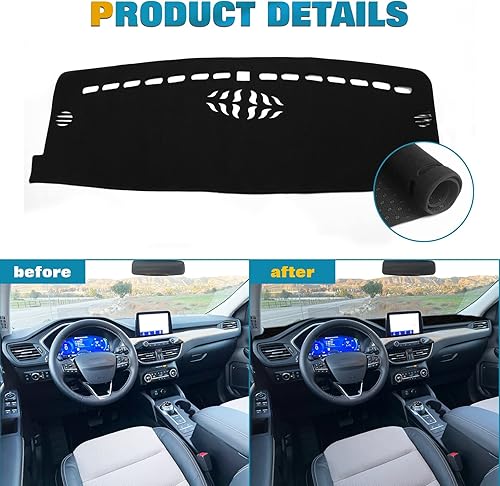 Miniatura 2 de Xotic Tech - Tapete para consola central, precortado, antideslizante, protector contra deslumbramiento, protector contra el sol, cubierta negra