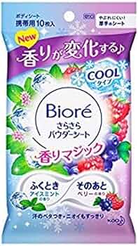 ビオレ　さらさらパウダーシート　ミント　ベリー　徳用サイズ28枚　17袋 Amazon | ビオレ さらさらパウダーシート ミント to ベリーの