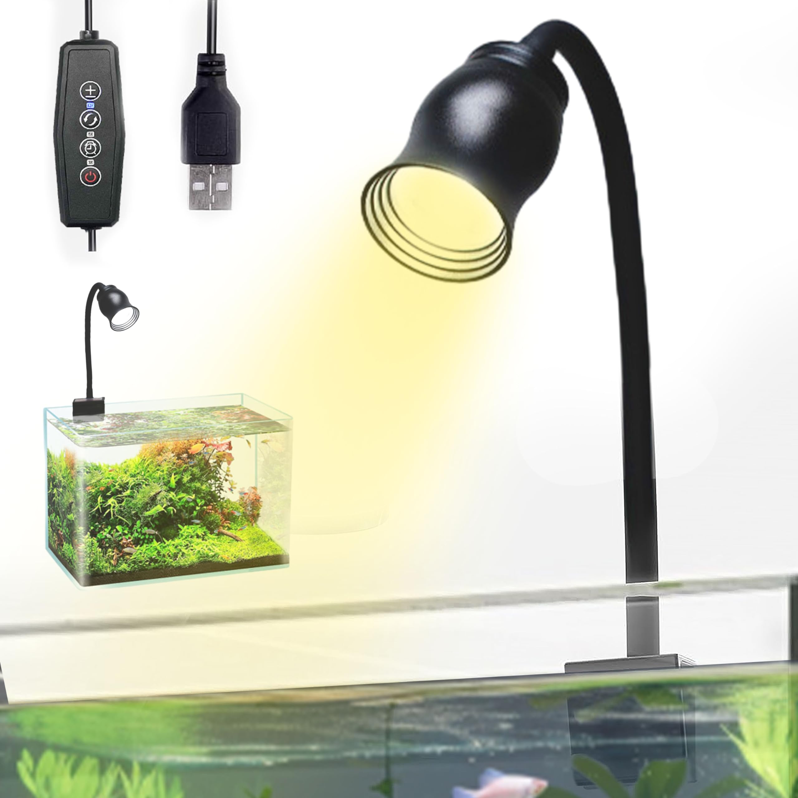 Amazon.co.jp: 水槽照明 アクアリウムライト 3つの照明モード 50CM以内
