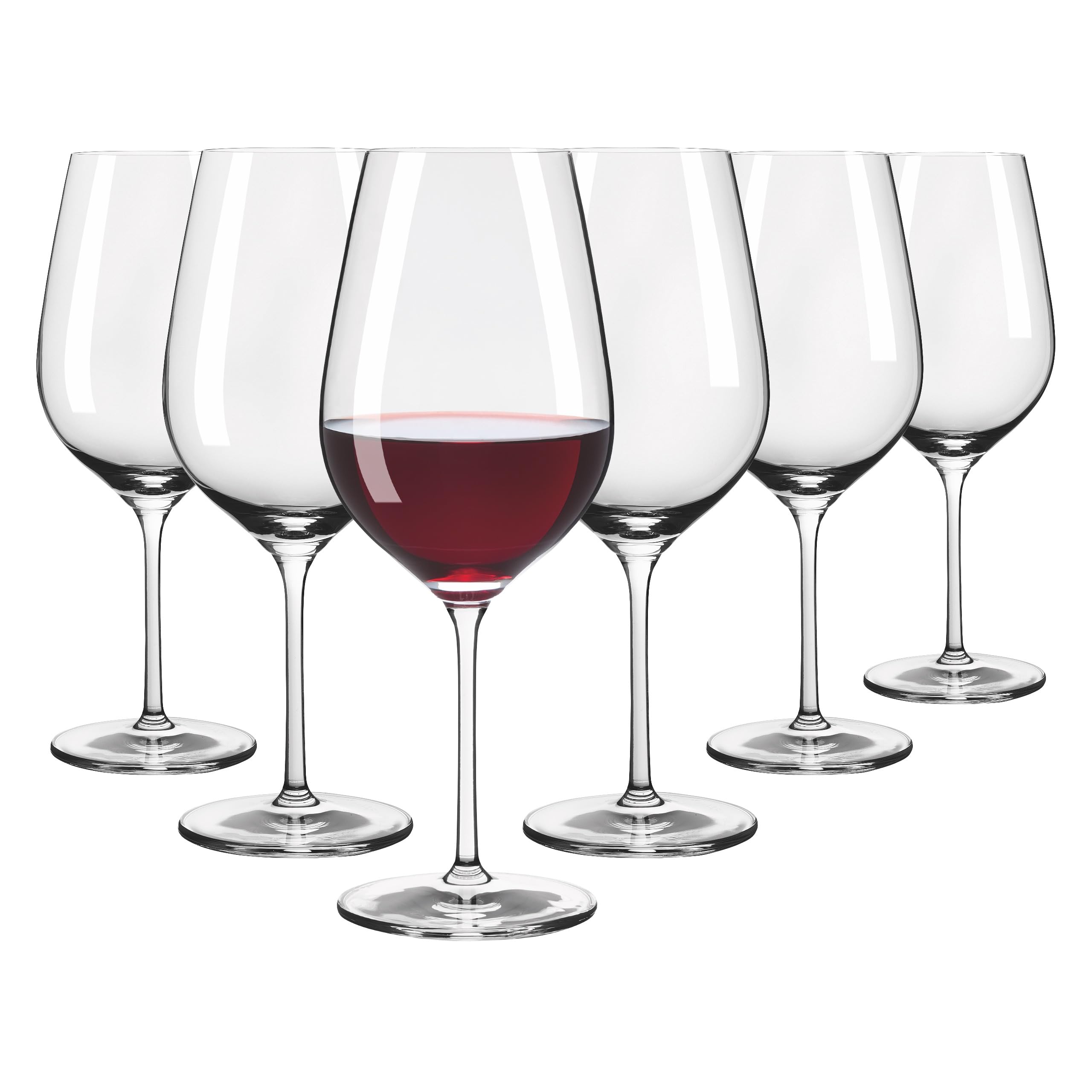 RITZENHOFF 6311001 Red Wine Glass 600 ml – Glanzlicht Series – Set of 6 – Chic Modern – Made in Germany