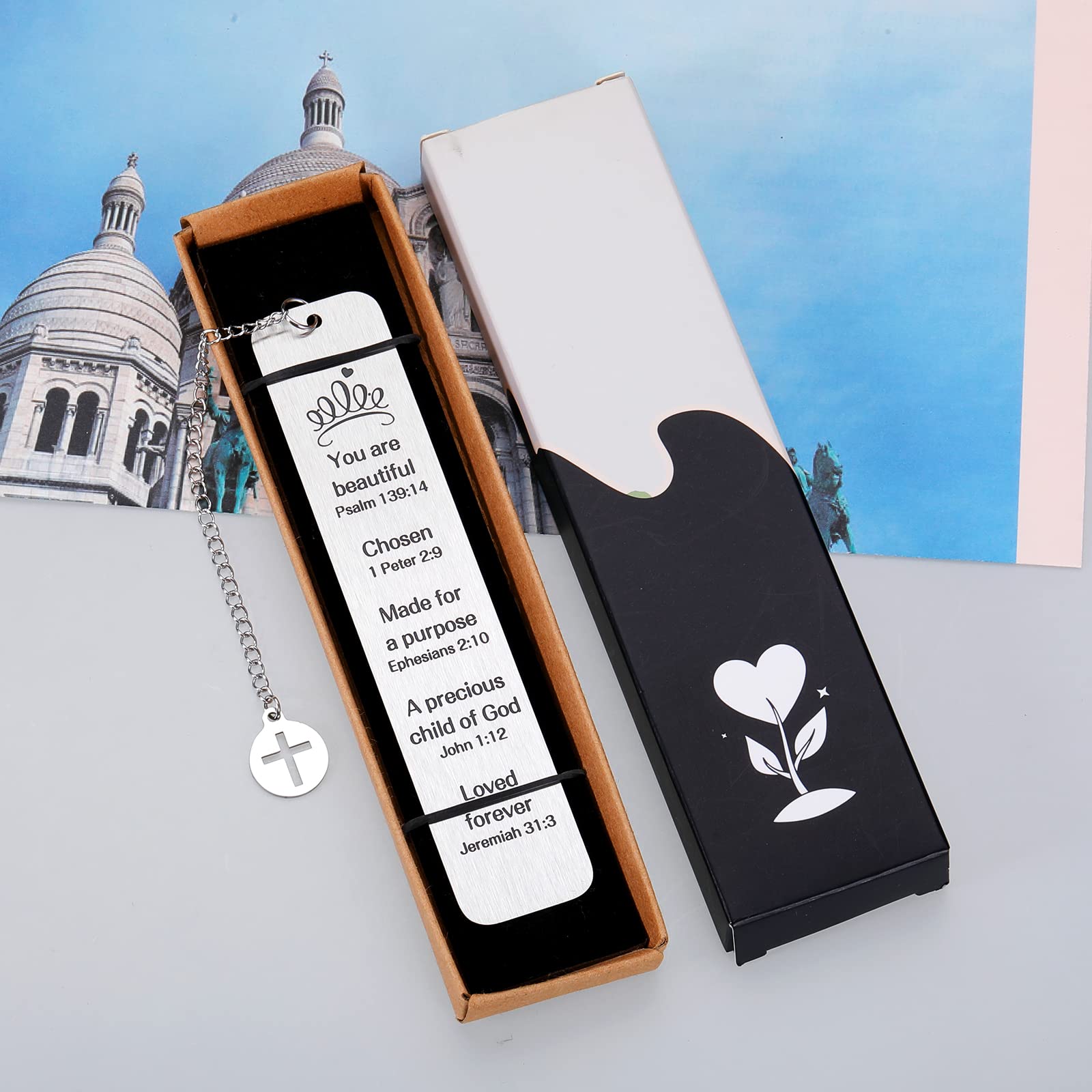 Christlicher Taschenspiegel Mit Bibelversen – Gravierte Inspiration Für Frauen, Geschenkbox