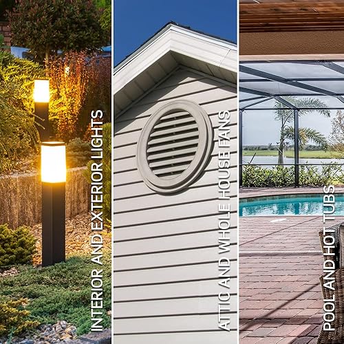 Miniatura 4 de Leviton Interruptor de cuenta regresiva DT212-1LW para luces, ático, calentadores, bombas de piscina, 2-4-8-12 horas, requiere cable neutro, 20A,