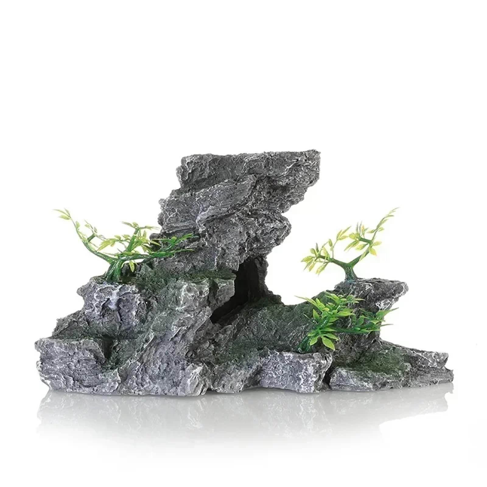 Decorazioni per Acquario Acquario Paesaggio Giardino roccioso Decorazione Piante acquatiche Pietre Ornamenti in resina d'interni Accessori for acquari