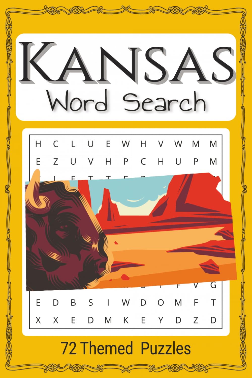 Kansas Word Search Puzzle Book: Easy To Read Kansas Inspired Word Find