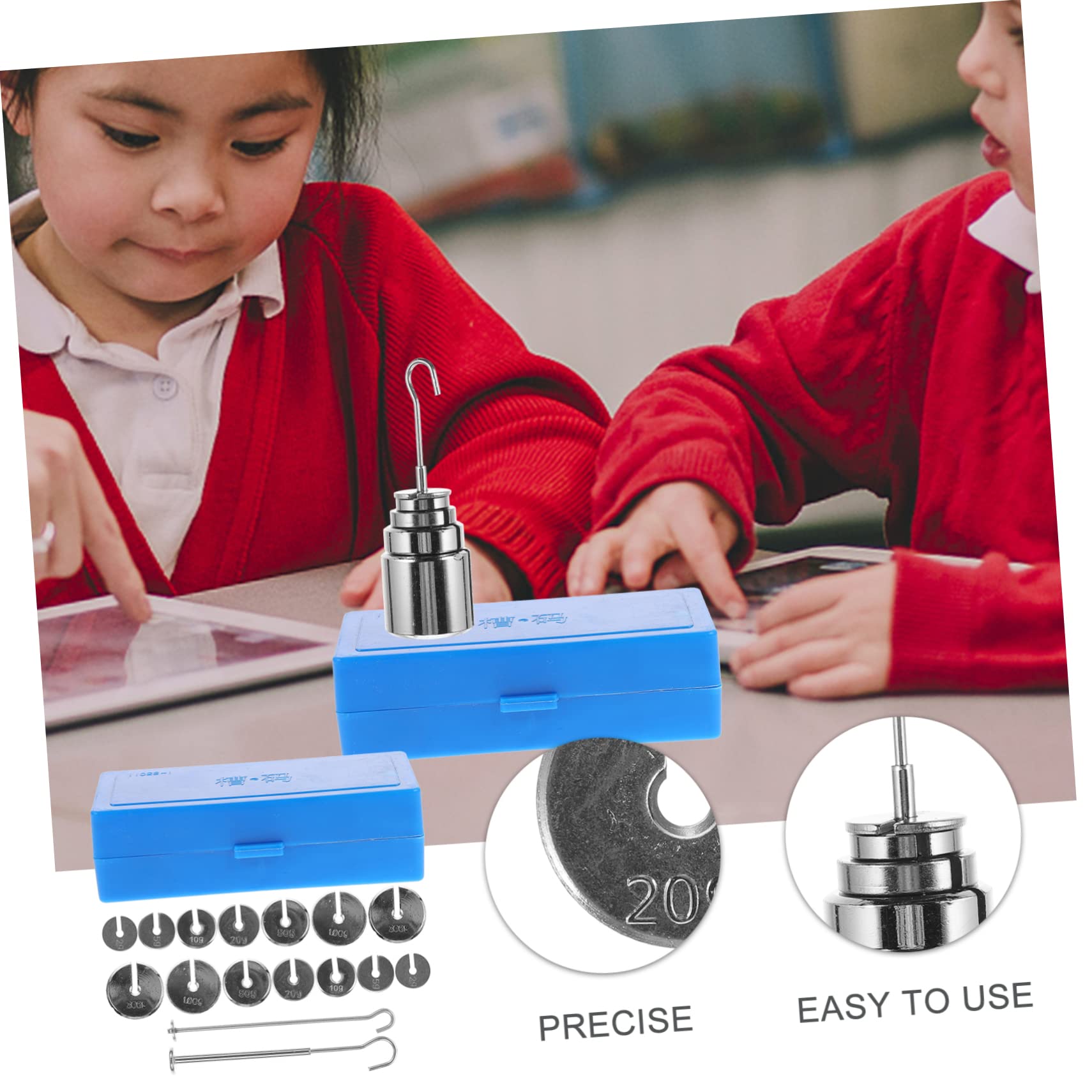 Veemoon Lot De 3 Poids À Pour Lycée Poids À Avec Suspension Plaques De Poids Poids D'Étalonnage De Laboratoire Grands Poids À Poids D'Expérimentation En