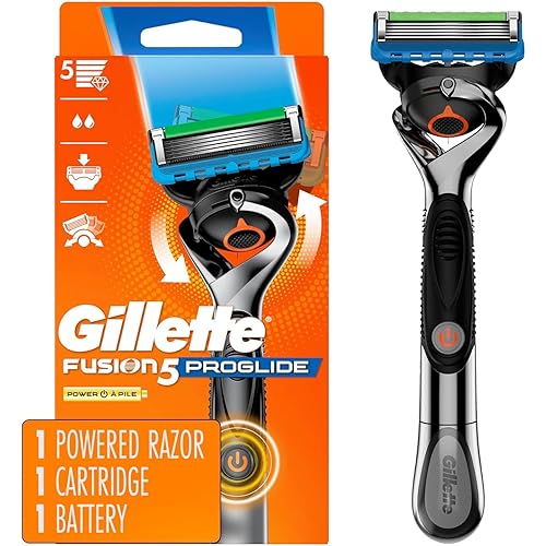 Gillette ProGlide Power Razor for Men, 1 Gillette Power Razor Handle + 1 Blade Refill