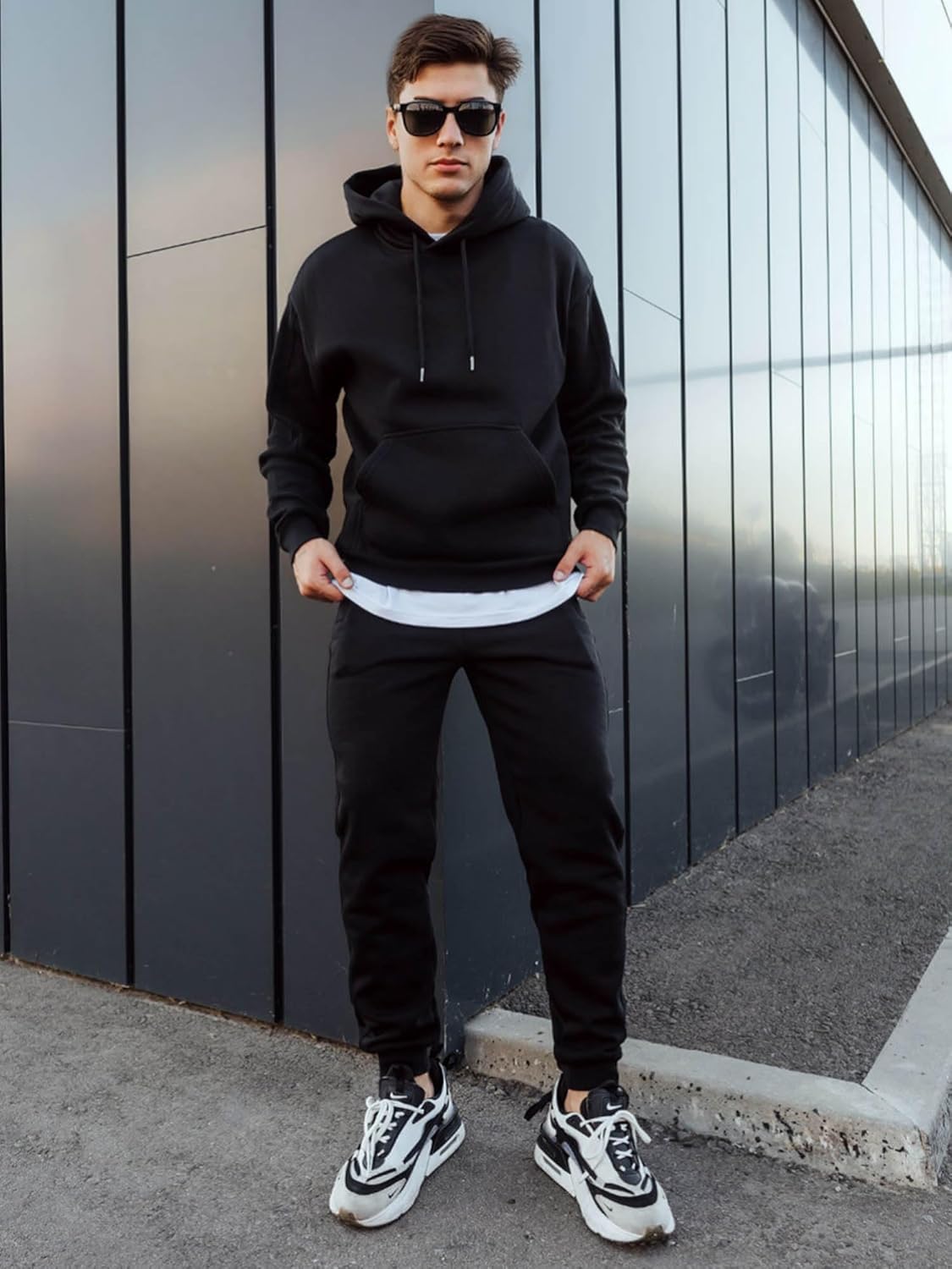 Sweat Suits Men Jogging Tracksuits 2 Piece Set Casual Athletic Hoodie And Sweatpants Outfits - Image 2