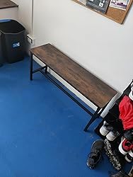 Panche Da Tavolo VASAGLE Set 2 - Stile Industriale, 108x32.5x50cm, Metallo E Legno, Marrone E Nero - Foto 12