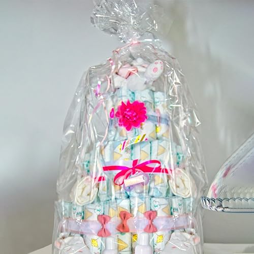 Miniatura 4 de Morepack Bolsas de celofán extra grandes para cestas de regalo de 50 x 60 pulgadas, bolsas de celofán transparente grandes jumbo, 5 piezas