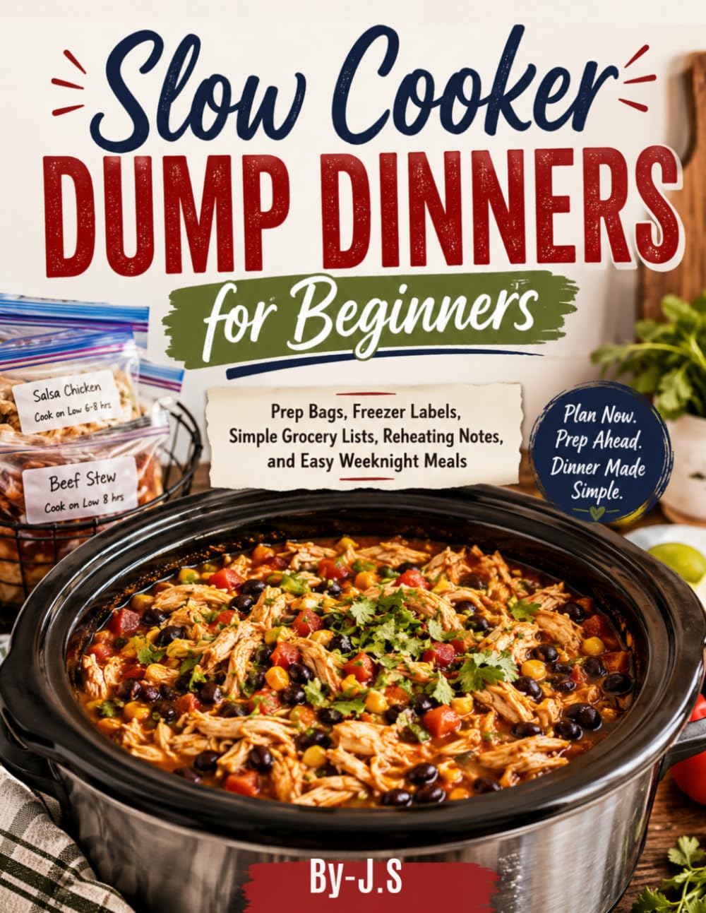 Slow Cooker Dump Dinners for Beginners: Prep Bags, Freezer Labels, Simple Grocery Lists, Reheating Notes, and Easy Weeknight Meals