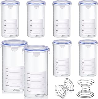 8 Sets Plastic Paint Containers with Lids Airtight Paint Container with Stainless Steel Mixing Ball Touch up Paint Cups Paint Storage Containers Paint Container for Repainting Paint, 1500 ml