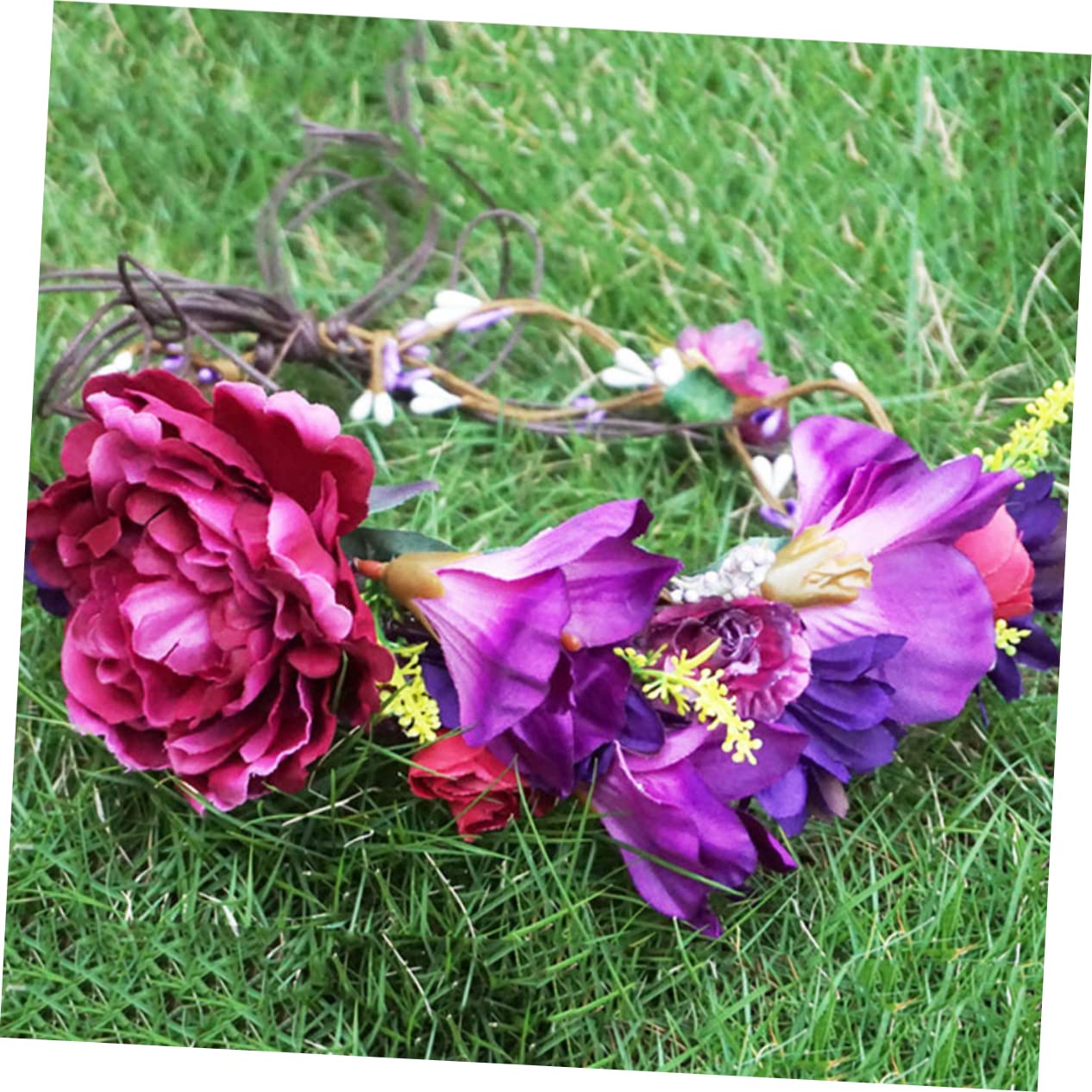 SOIMISS 3piezas Diadema De Flores De Novia Accesorio De Cabello Floral Para Bodas Tocado Banda De Tela Para Mujeres y