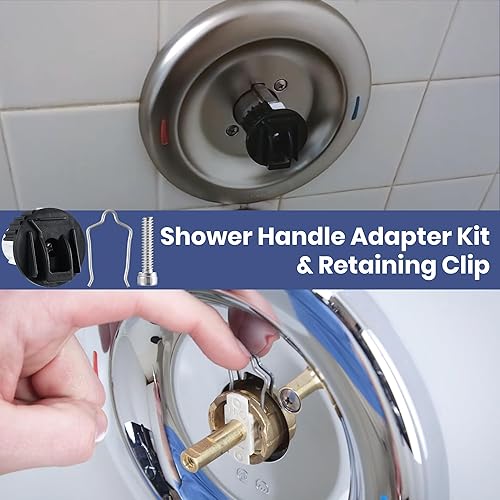 Miniatura 7 de Enhon Kit de adaptador de mango de ducha de repuesto para 116653, compatible con cartucho de válvula de grifo de ducha Moen Posi-Temp, kit de