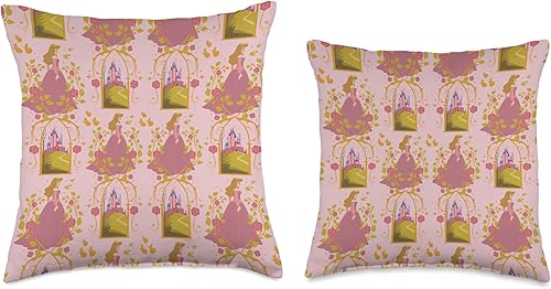 Miniatura 3 de Disney Princess Sleeping Beauty Anniversary Aurora & Castle - Almohada (16 x 16 pulgadas), multicolor