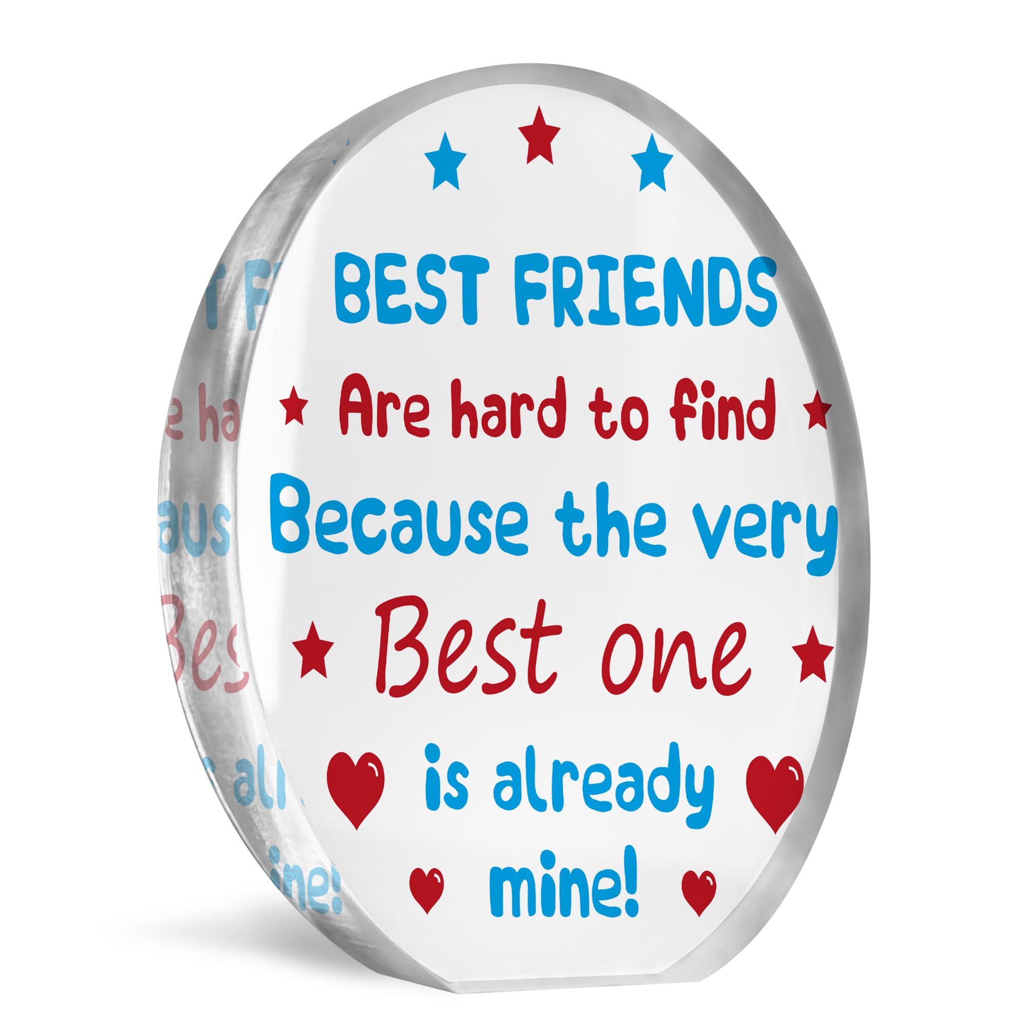 Red Ocean BEST FRIEND PLAQUE Special Thank You Gift For Friend Gift For Him Her Best Friend For Birthday Christmas Keepsake Friendship Gifts For Women Gifts For Friend