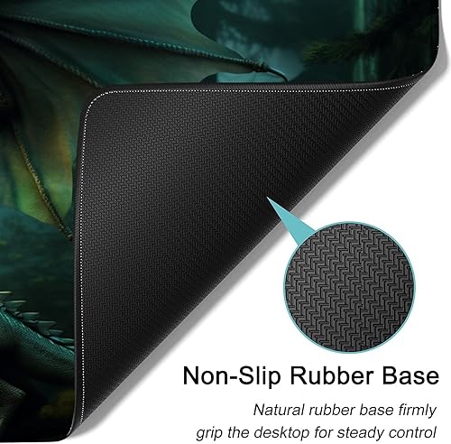 Miniatura 3 de Alfombrilla de mouse grande de 31.5 x 11.8 pulgadas, extendida para juegos con bordes cosidos, protector de alfombrilla de mouse XXL, base de goma