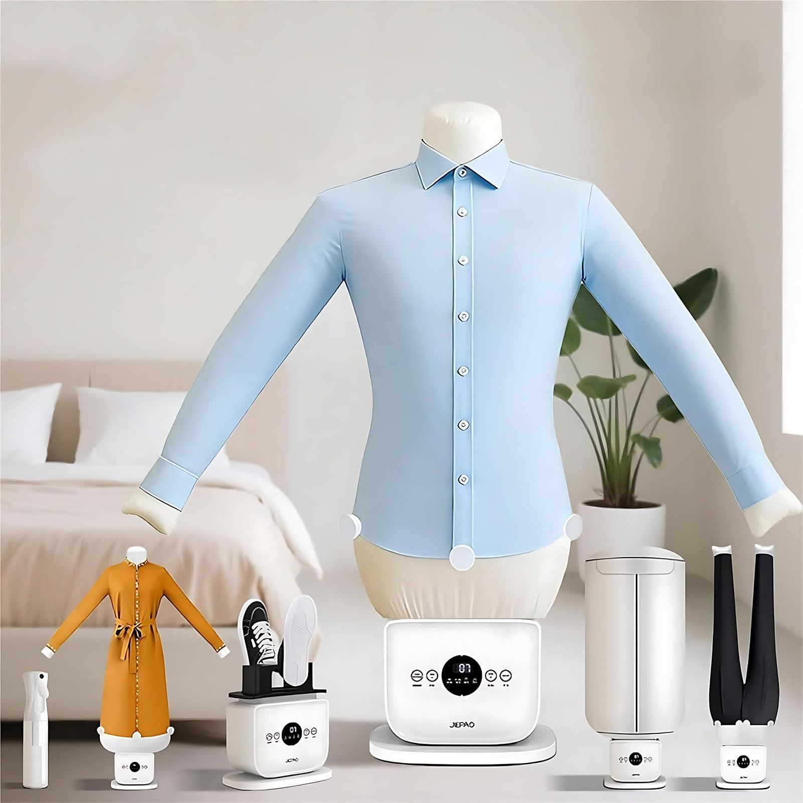 Plancha inflable automática, plancha de camisas, plancha de vapor portátil de nuevo modelo, tecnología de 360° para secado de uniformes.