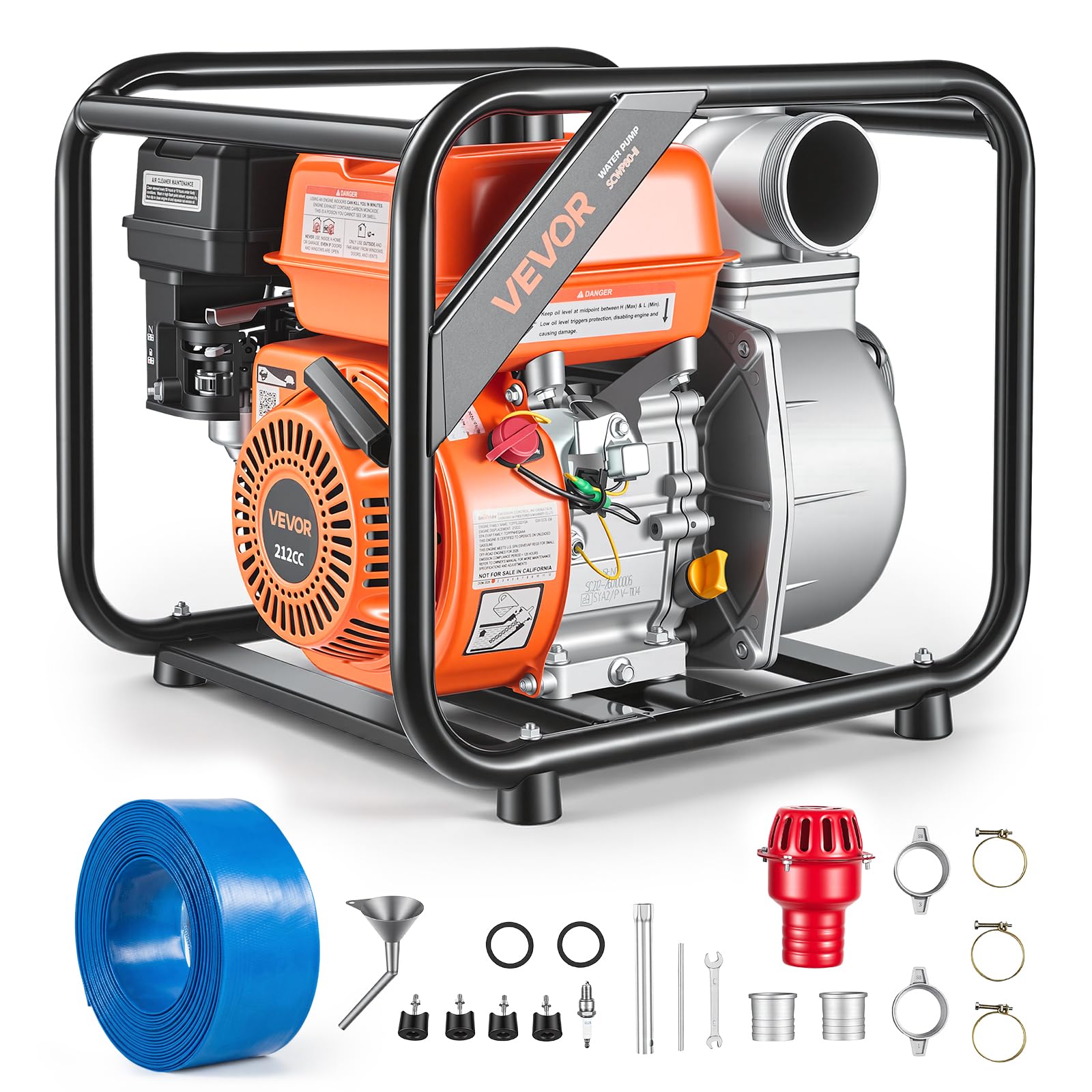 VEVOR 3 inch gas semi-trash pump 242 GPM