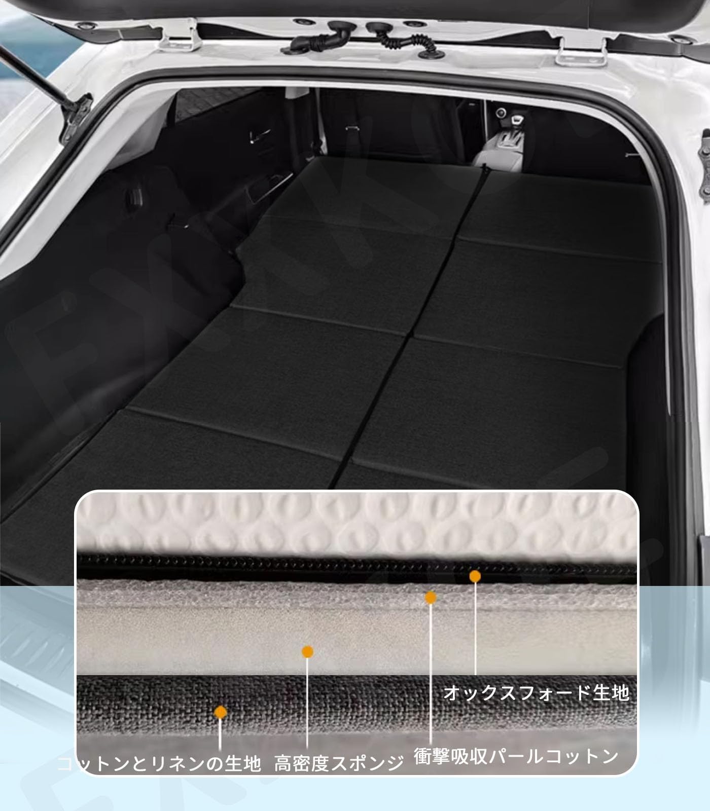 プリウス30系 ベッドキッド プリウス 30系(H21/5-) 車中泊 マット 車種専用 (ブラックPUレザー