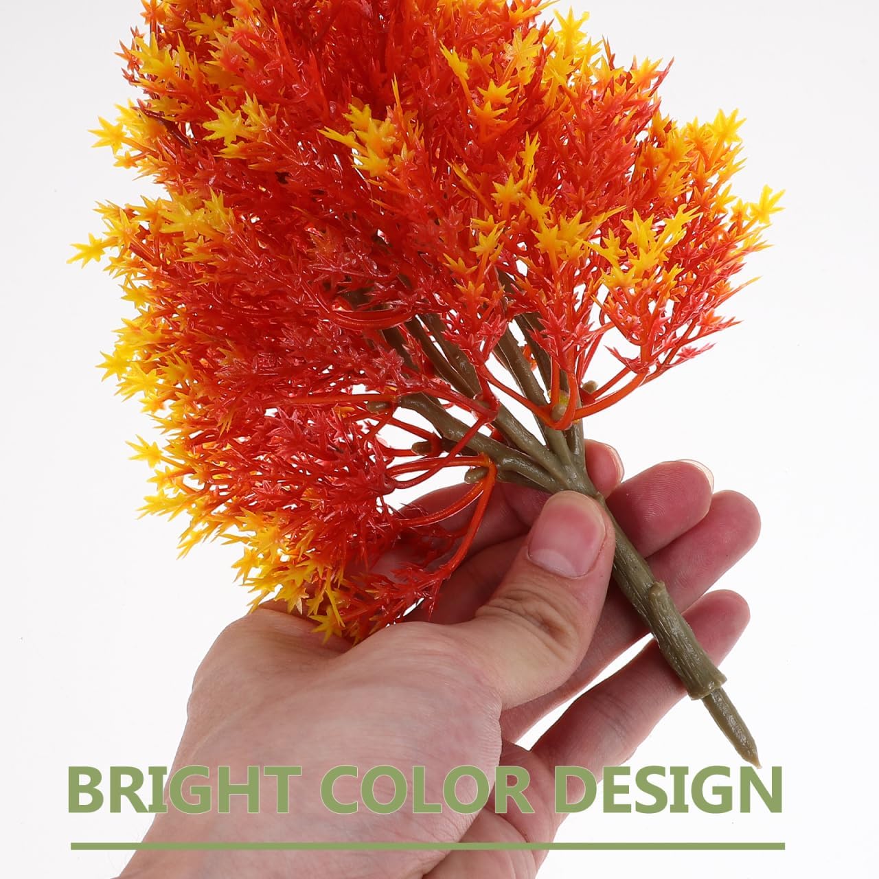 SUPVOX Mini Maple Tree Plant Artificial Maple Tree Plastic Tree Model Miniature Figurine for Micro Landscape Plant Pot Fairy Garden Ornament 4pcs - Image 3