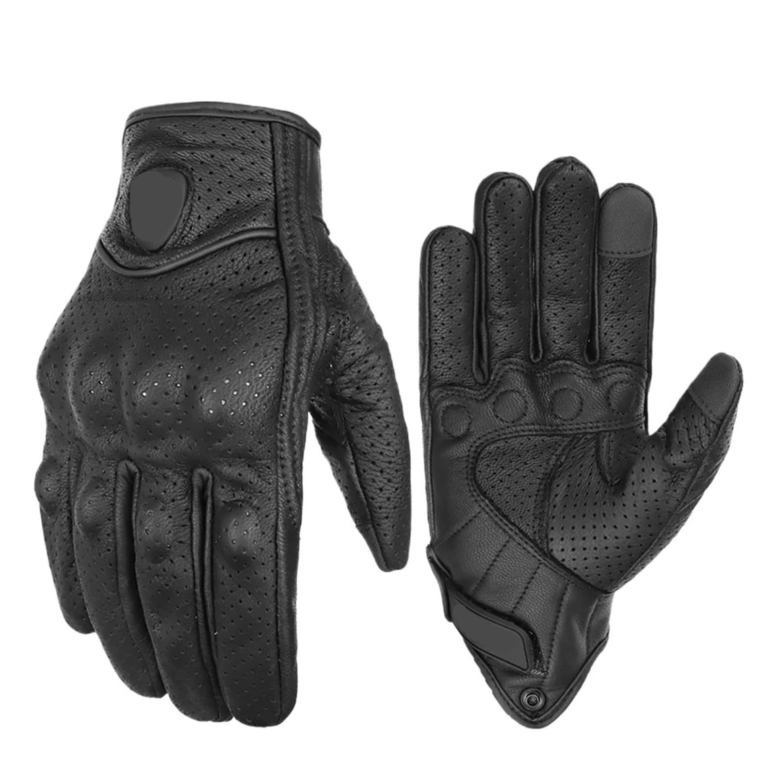 Generico Guantes de moto perforados hombre mujer verano transpirables