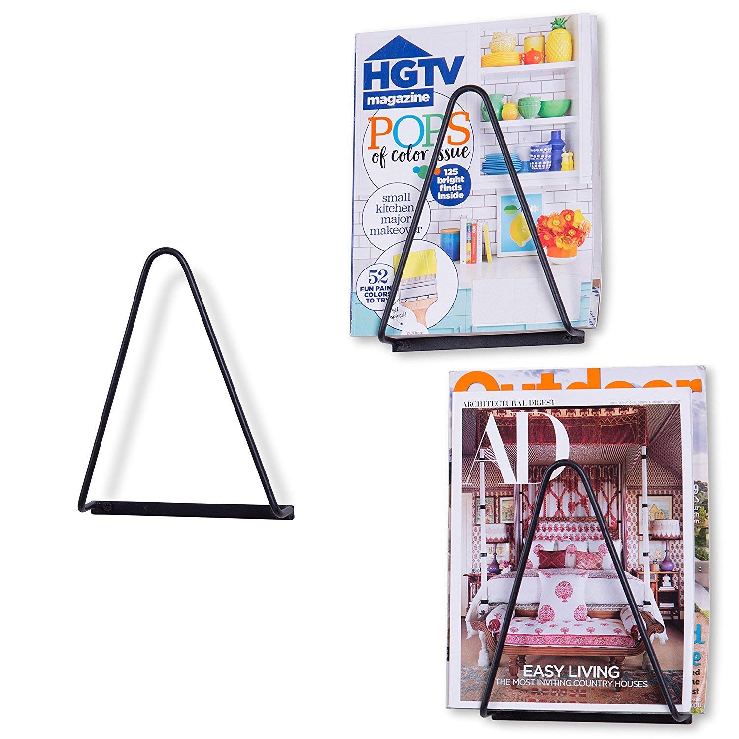 INDIAN DECOR Metal Magazine Holder/Newspaper Rack/Table with Storage/Magazine Storage for Living Room Furniture (Black, Standard)-picture-32
