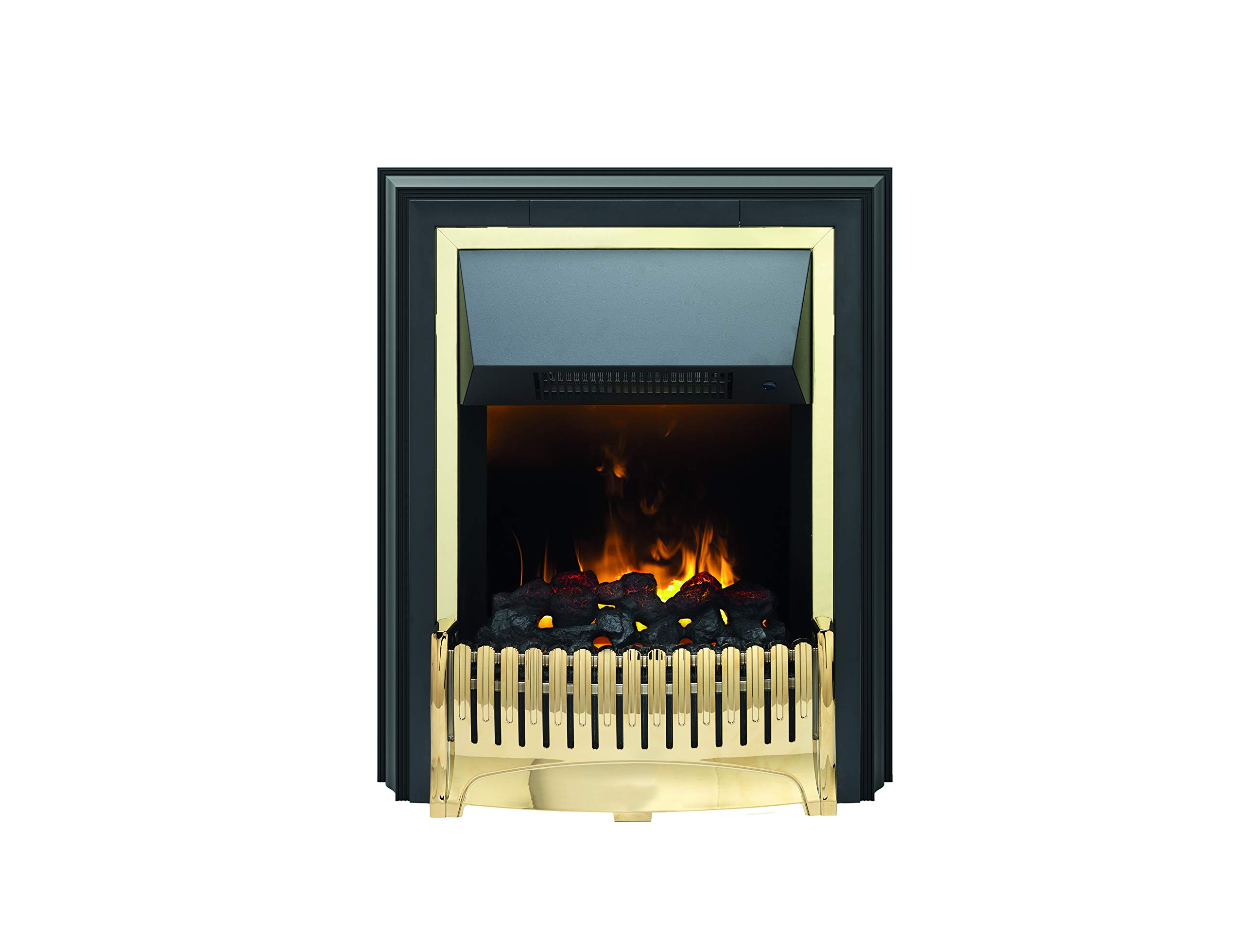 Buy Dimplex Ropley Freestanding Optimyst Electric Fire, Brass and Black Contemporary Fire With
