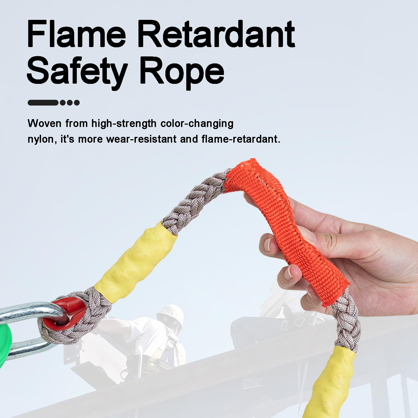 Arnes Linea de Vida Retractil 5m Anticaidas Seguridad 150kg Tejado Construccion