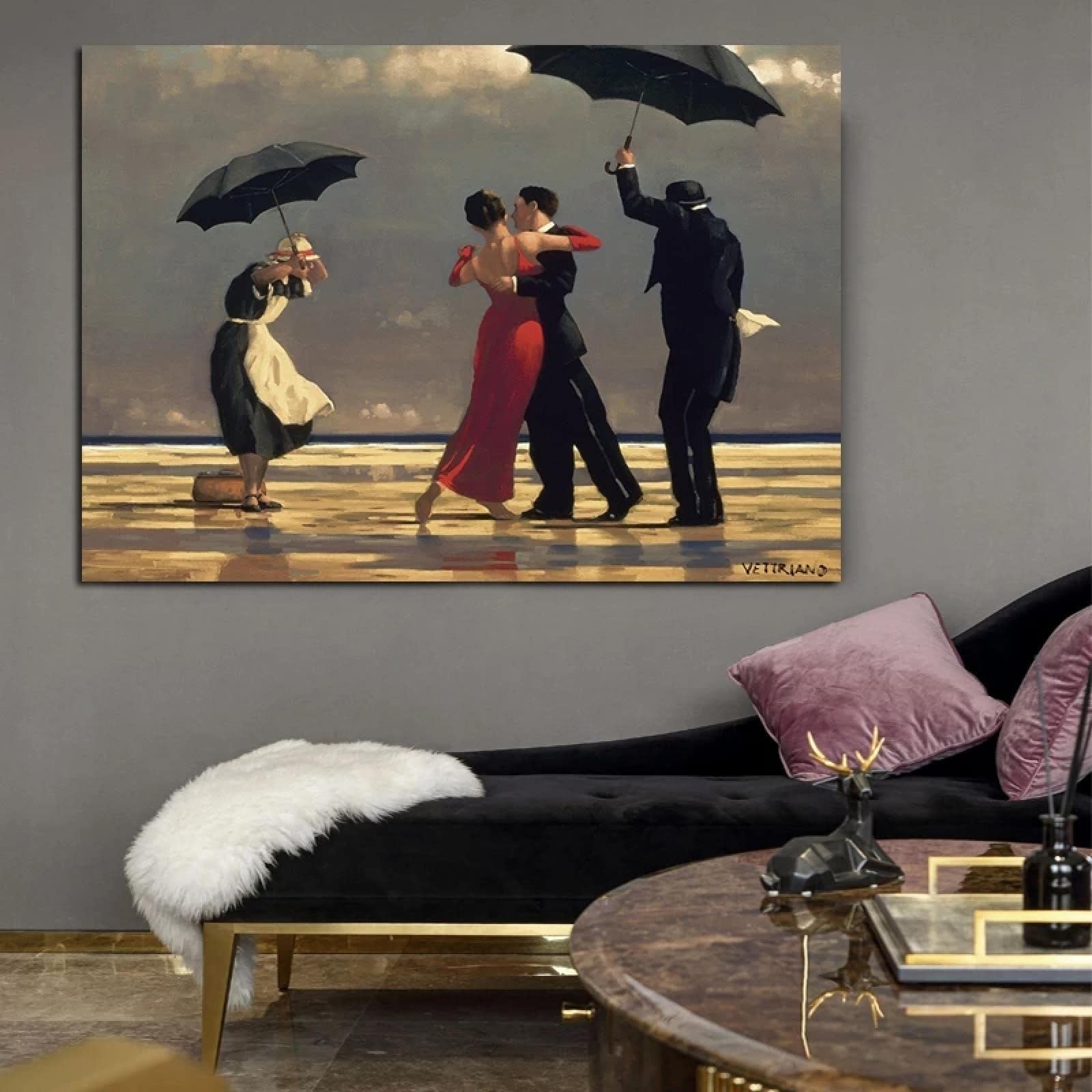 Klasyczny drukowany plakat dekoracja pokoju obrazy grafika 70 x 125 cm z ramką