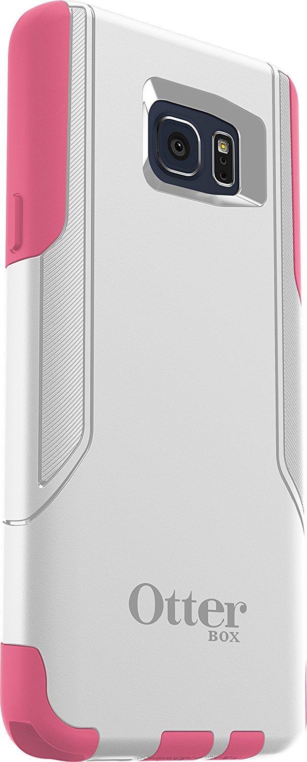 OTTERBOX Commuter Cell Phone Case for Samsung Galaxy Note5 - Retail Packaging - Hibiscus Frost (White/Hibiscus Pink) -