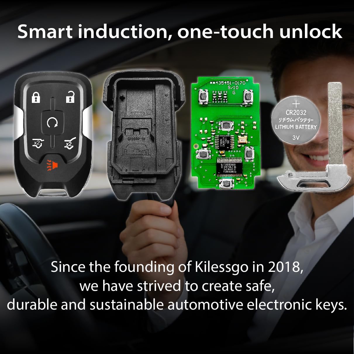 Fits for GMC Acadia Terrain 2018 2019 2020 2021 Key Fob HYQ1EA 433MHz 46 6 Buttons - Image 3