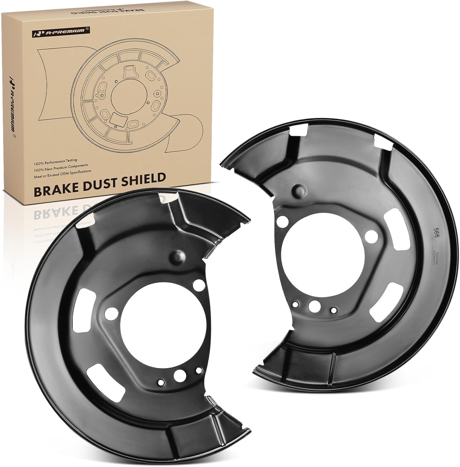 A-Premium Front Driver and Passenger Side Brake Dust Shield Compatible with Select Chevrolet Models - Cruze 2011-2015, Cruze Limited 2016-2-PC Set