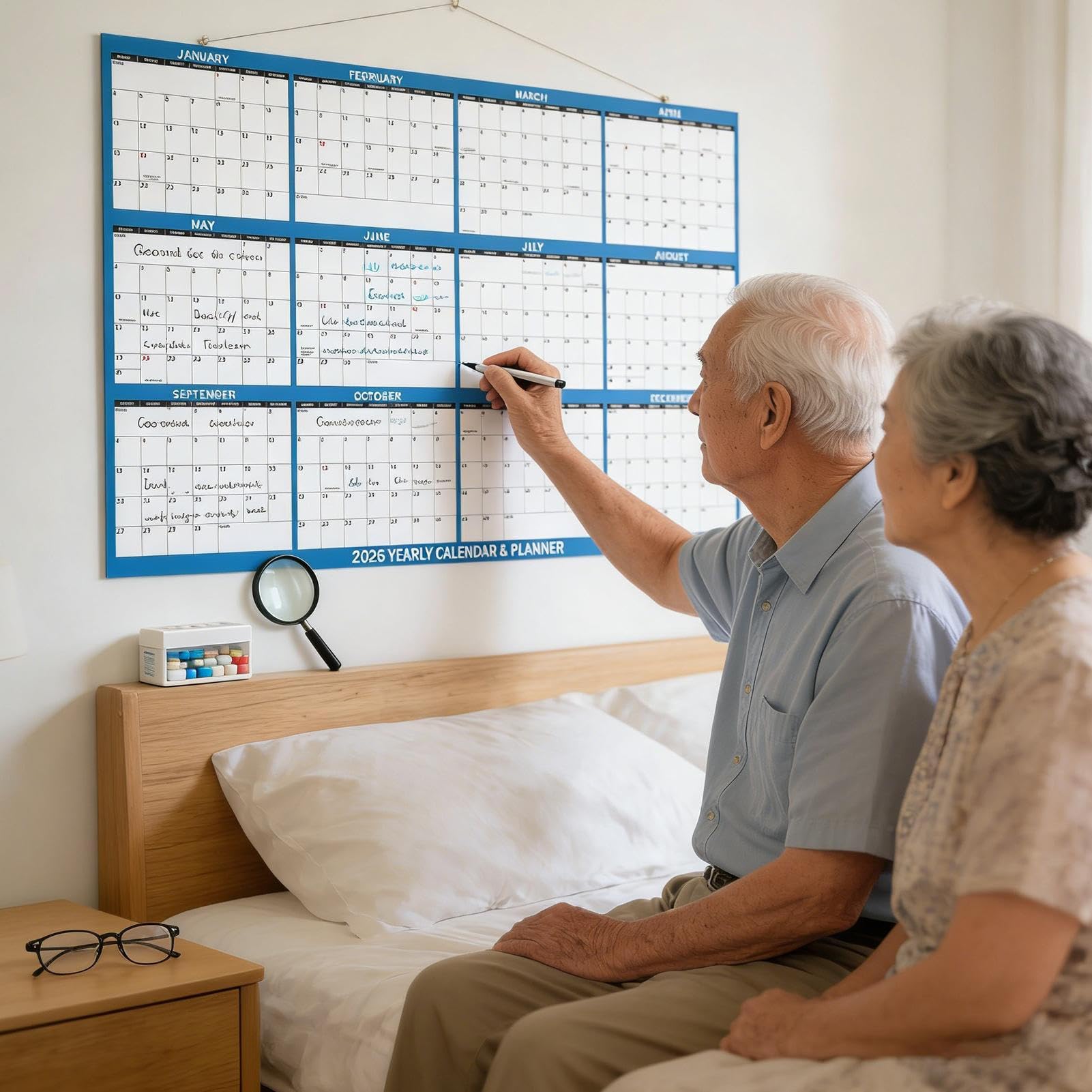 Calendario De Pared 2026 Planificador Para El Seguimiento De Agenda Y | Calendario de Pared de Año Completo Para Sala, Dormitorio, Estudio, Residencia, Estudiantes, Adultos, Profesores y