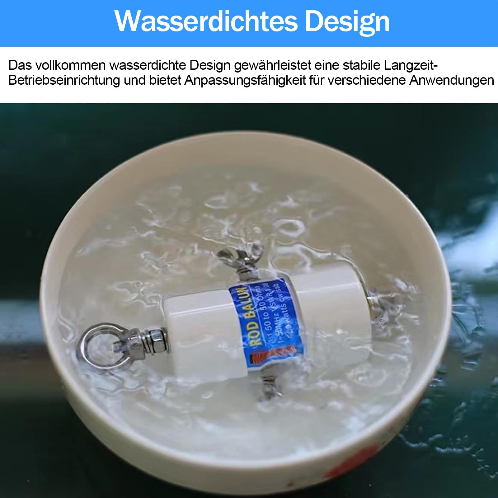 AURSINC Kurzwellenradio-Balun-Antenne 1:1-Balun, Frequenzbereich 1–50 MHz, 500 Watt Amateurfunkanenne mit UHF-Female-Stecker (SO-239) (DIY-wasserdichte Antenne)