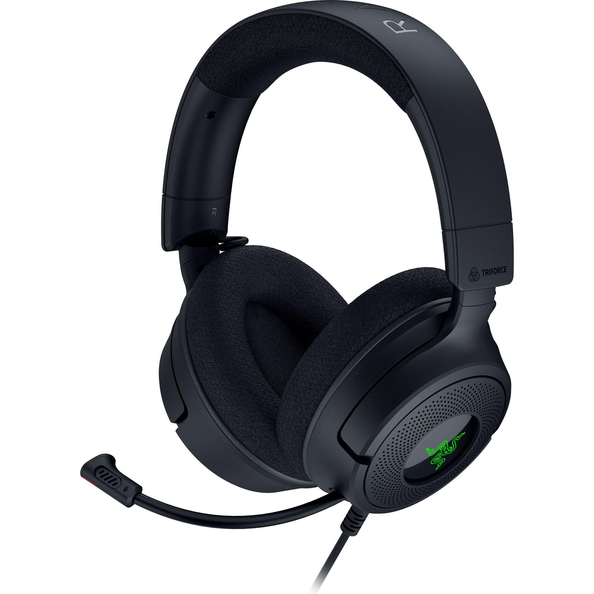 Razer Kraken V4 X - Casque de Jeu Filaire (Drivers Triforce 40mm, Micro cardioïde rétractable, Son Surround 7.1, Chroma RGB, pour PC - Console et téléphones Via USB-C) Noir
