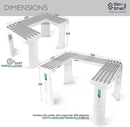 Miniatura 3 de Organizador y almacenamiento expandible para debajo del fregadero, organizador para debajo del fregadero, organizador para debajo del fregadero,