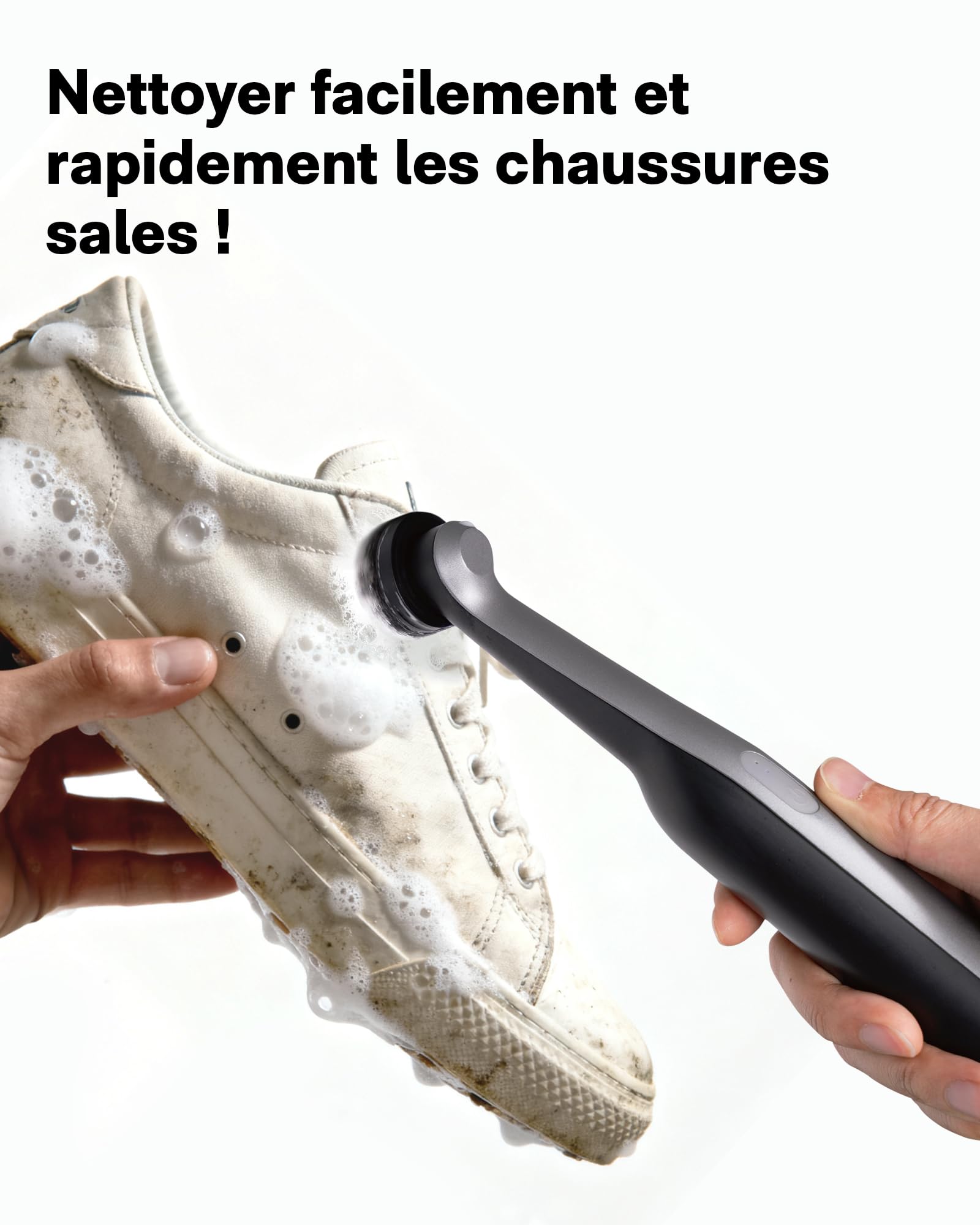 HOTO Wand™ Brosse Nettoyage Electrique Rechargeable IPX7 Étanche, Brosse Électrique Nettoyante Rotative | 12 Têtes Interchangeables - Joints, coins, cuisine & salle de bain