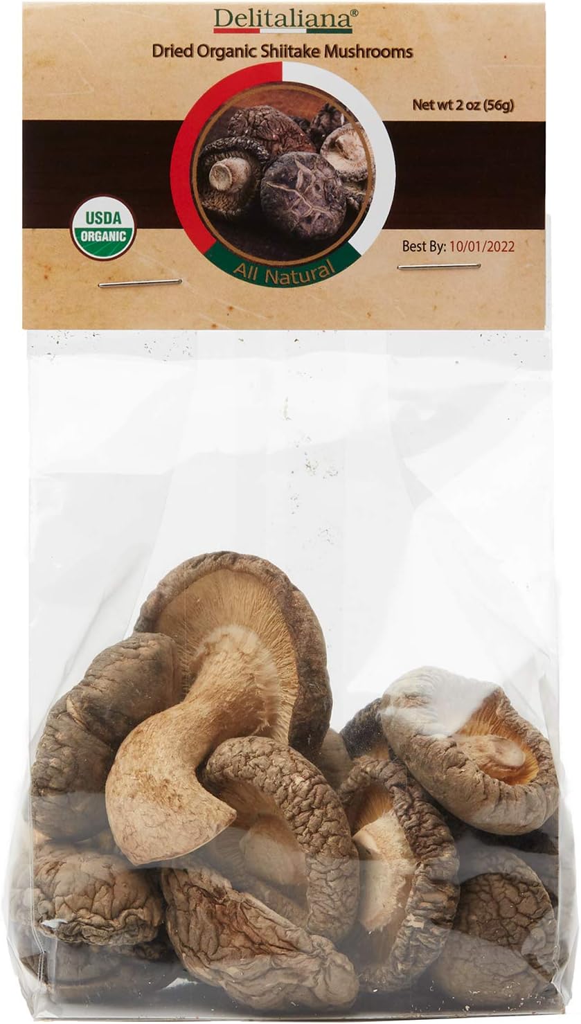 Dried Organic Shiitake Mushrooms 2 Ounce