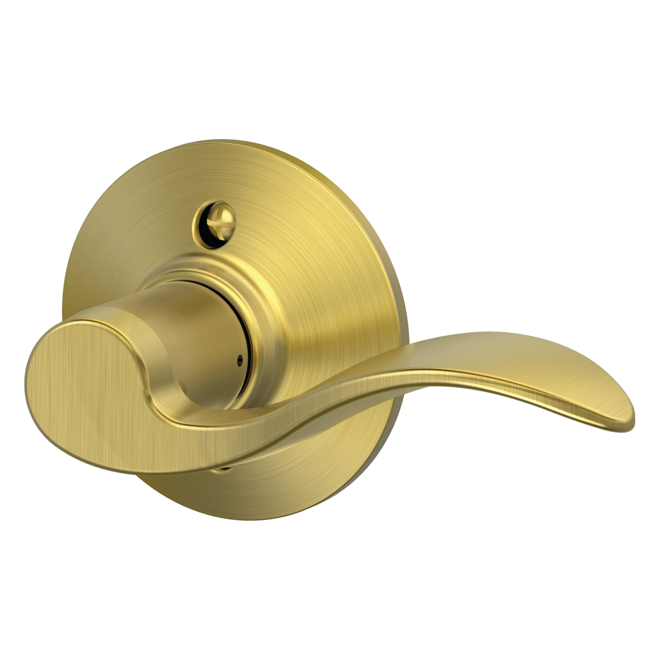 SCHLAGE Accent Non-Turning Dummy Door Handle, Right Handed, Satin Brass