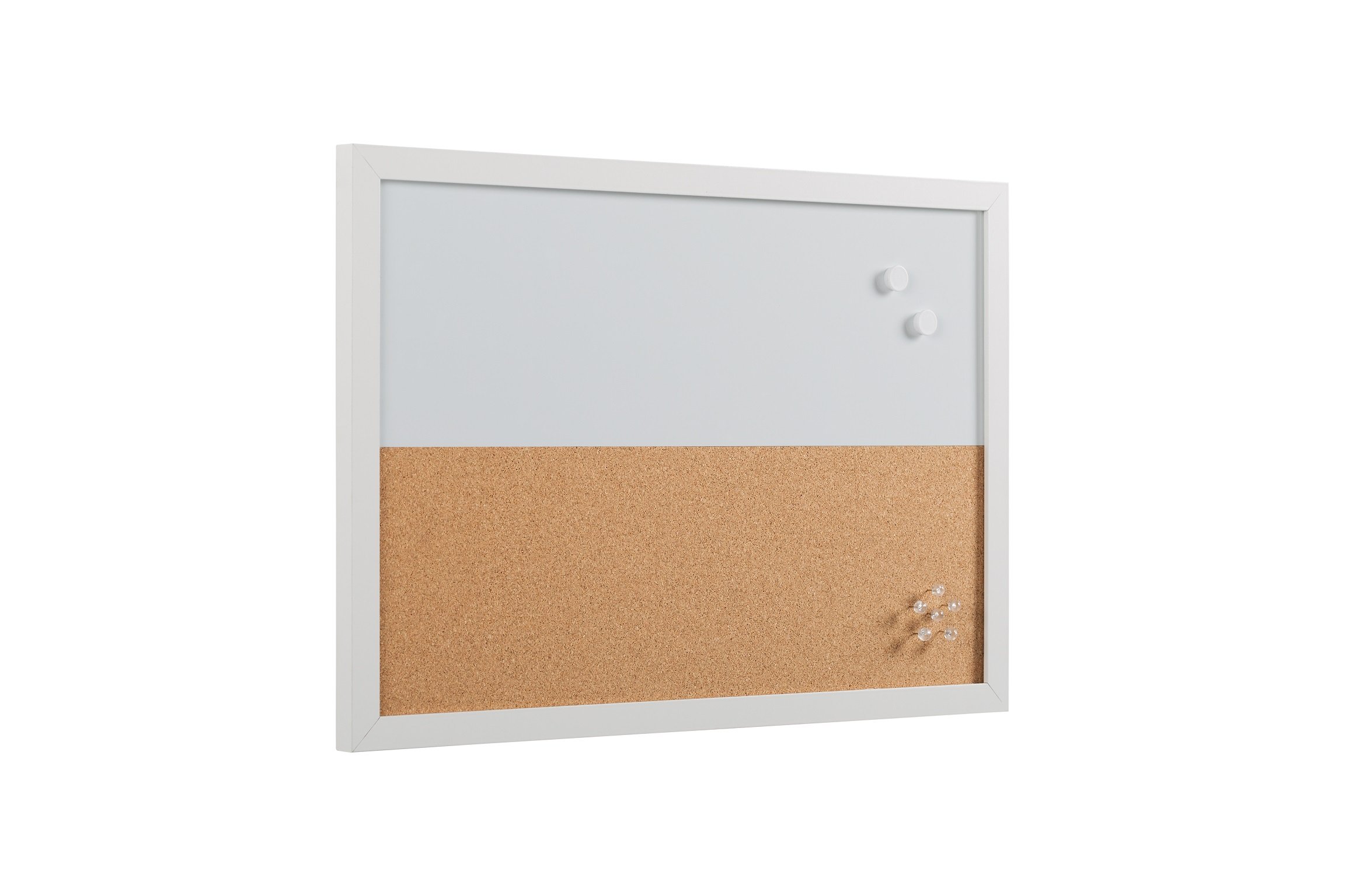 Bi-Office, Tablica łączona tablica suchościeralna i tablica memo elementy, magnetyczna, ścieralna na sucho/korek, biała ramka MDF, 60 x 40 cm