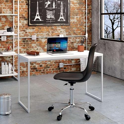 Mesa Industrial Computador Notebook Escrivaninha Branca 70 cm Home Office Moderna Escritorio