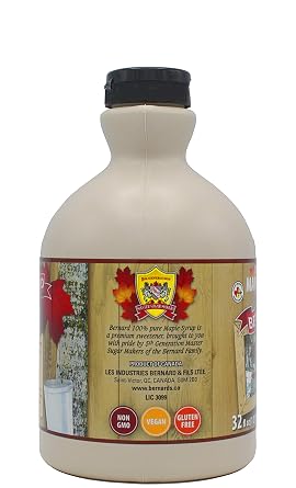 BERNARD - Pure Maple Syrup, Grade A Very Dark, Strong Taste, 1x32oz