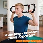 HTM Twister Arm Entraîneur, 60-100lb Poitrine de résistance réglable & Équipement d'entraînement de bras, barre de twister de puissance amovible portable pour l'entraînement du corps supérieur, maison & Machine de fitness de gym