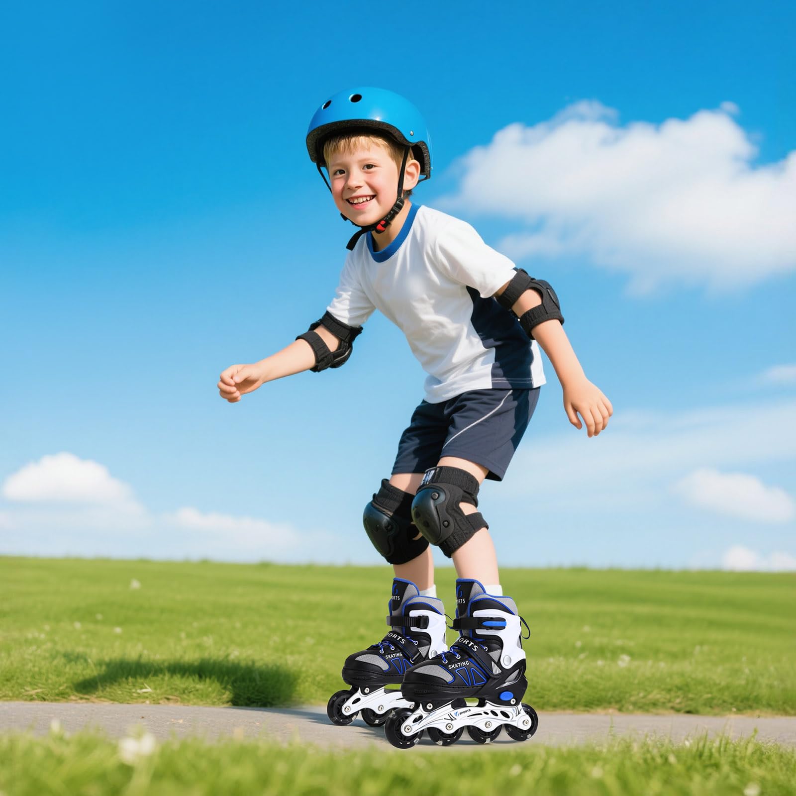 Pattini in linea per bambini regolabili, pattini a rotelle bambina per ragazze con ruote illuminate, pattini per ragazzi per sport indoor