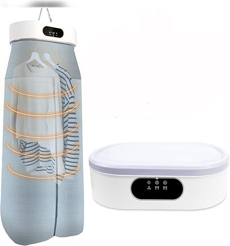 WUEURU Mini secadora de ropa portátil, mini secadora potable para apartamentos, viajes, caravanas, dormitorios. Secadora eléctrica compacta portátil