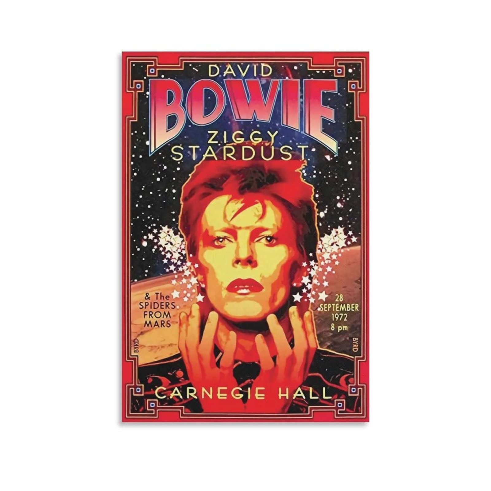 Poster David Bowie - Impression Sur Toile 60x90 Cm (Sans Cadre) - Décoration Murale Moderne Pour Salon, Chambre, Bureau