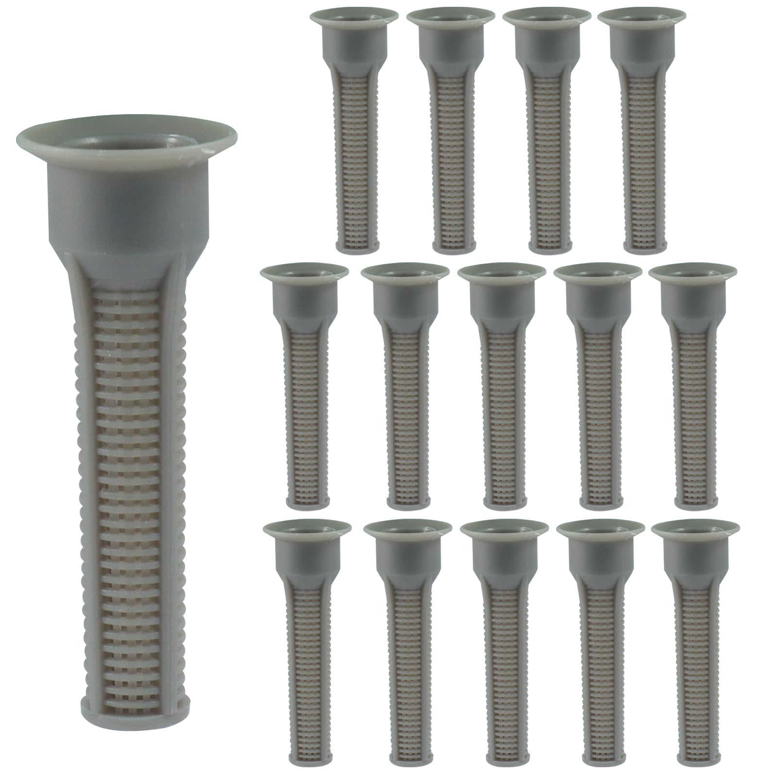 Confezione da 15 filtri per ugelli spruzzatori con filtro a rete fine, materiale ABS marrone resistente, facili da sostituire e pulire, garantiscono prestazioni di irrigazione ottimali (marrone)