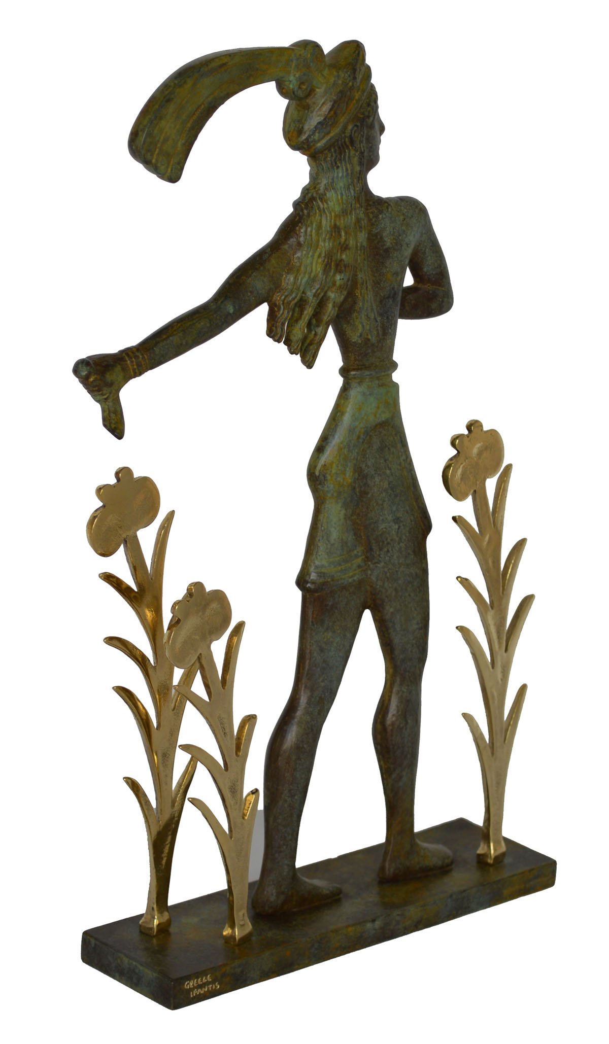 Sculpture Prince de Knossos en bronze – Prince des lys Fresco Minoan