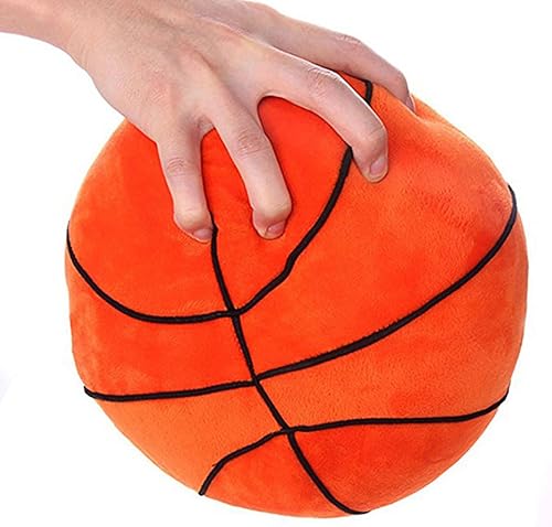 Almohada redonda esponjosa de 12 pulgadas para abrazar, juguete de peluche suave, almohadas de tiro para niños, primer regalo de baloncesto para
